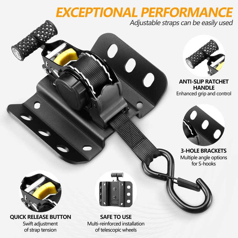 Hifybaty 2PCS Retractable Tie Down Straps for 2015-2025 Ford F150,