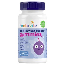 Pentavite Kids Daily Immune Support 60 Gummies, Natural Berry