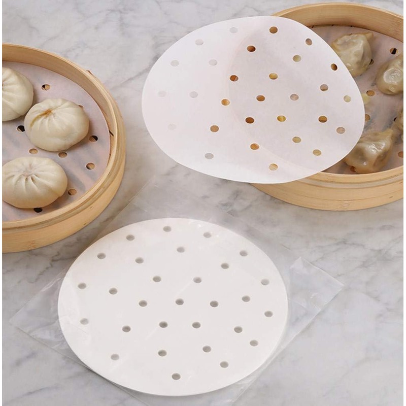 100pcs Air Fryer Liners, 10 inches Bamboo Steamer Liners, Premium