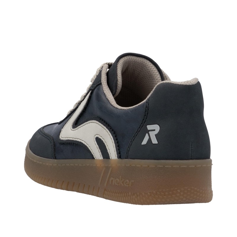 Rieker Low Trainers, White, Blue 15, 41 EU