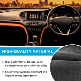 MAX COOL Non-Slip Dash Mat Suitable for Hyundai Santa Fe DM 2013-2018 Dashboard Cover Black