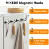 MIKEDE Black Magnetic Hooks, 25LB Heavy Duty Magnet Hooks for
