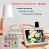 Yedadone 2 Packs Silicone Paint Brush Holder Paint Brush Stand