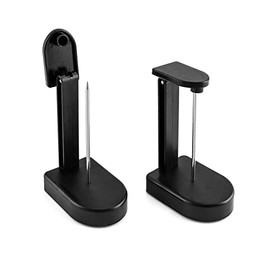 QWORK Paper Memo Holder Receipt Holder, 2 Packs Black Receipt Invoice Spike Stick Bill Fork Memo Note Spike with Safety Cap and Base