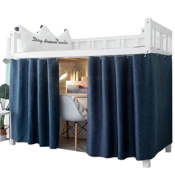 Navhao Dorm Home Solid Thicken Bunk Blackout Bed Curtains Cloth