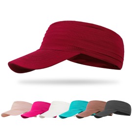 TAGVO Quick-Drying Sun Visor Cap for Men and Women, UV Protection, Easy Folding, Beach, Golf, Tennis Cap, Sun Hat with Elasity Brim, Outdoor Sun Visor Hats, Sports Cap for Tennis, Running, Golf