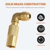 Propane Elbow Adapter, Brass 3/8" Male Flare to RV Low