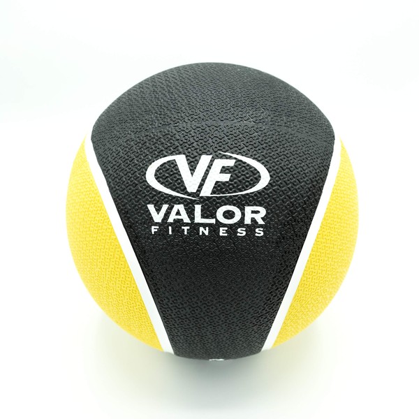 Valor Fitness Weighted Medicine Balls Handheld Rubber Med Ball Weights for Core Balance Ab Workout Equipment Home Gym Exercise