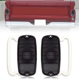 VYNTRAL Tail Light Lamp Lens Compatible with Chevy/GMC Fleetside Pickup Truck 1960-1966, [DOT Certified] Rear Bumper Reflector Light Lens [No Bulbs], OEM Part #C606617, C606651, 2 PCS, Smoked Lens