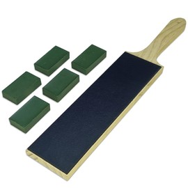 Leather Strop Kit with Sharpening Polishing Compound Knife Stropping Block 8" Knife Sharpener whetstone Leather Strop for Knife two-sided Stropping Kit