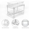 COKIHOM 1-Pack 2-Tier Clear Pull-Out Organizer with Track for Bathroom
