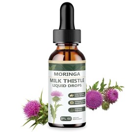 Fertility Milk Thistle Liquid Drops | Liver Detox & Cleanse Supplement with Dandelion, Moringa | Vegan, Non-GMO, Alcohol-Free | 2 Fl Oz (60ml)