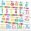 32Pcs A to Z Alphabet Letters -20-100 Number Cards Boho