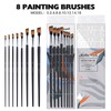 Golden Maple Angular Paint Brush, 9PC Oblique Tip Nylon Hair