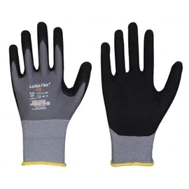 LeiKaFlex Grip 1469 Nylon Elastane Fine Knit Gloves with Nitrile Coating 12 Pairs Pack / Size 7-12 (10)