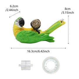 Tape Dispenser Roll Holder Funny Animal Office Supplies, Resin Desk Tape Cutter, Unique Desk Accessory (Parrot)