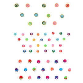 Bindi Pack of 6 Crystal Designer Jewel for Forehead Face Tikka Multicolored Bindiya Stickers Adhesive Stone Indian Traditional Bindi Tattoos for Women Girls Bride Return Gifts (Multicolour-1)