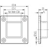 CROSO CN4900210 Wall and Floor Flange for Square Tube 40
