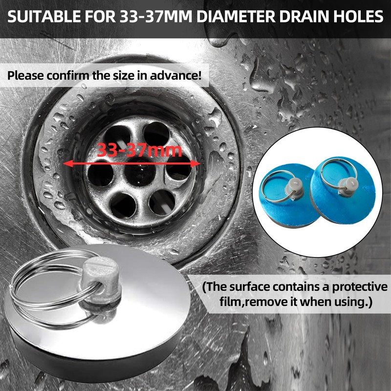 FINEASY 4 PCS Universal Sink Plug, Kitchen Plug for Sink,