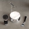 Favali 4-in-1 Shaving Brush Set, Safety Razor Stand with Shaving