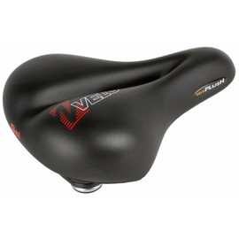 Velo Plush Gel Elasto Saddle - Black, L = 255 mm X W = 200 mm X H = 90mm