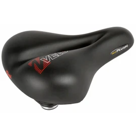 Velo Plush Gel Elasto Saddle - Black, L = 255 mm X W = 200 mm X H = 90mm
