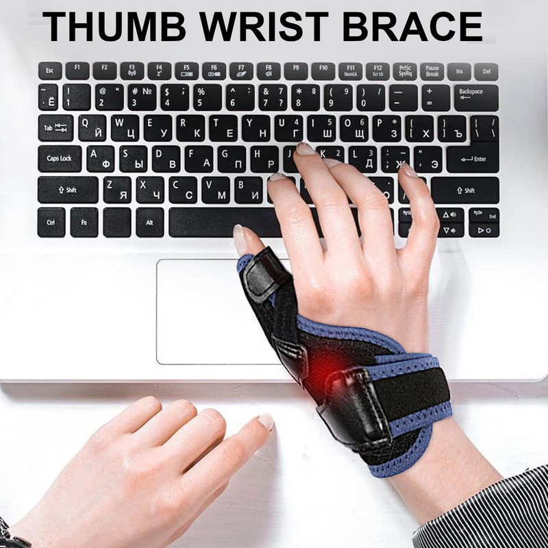 Thumb Wrist Brace Moderate Stabilizing Support Aluminum Bar Wrap Finger