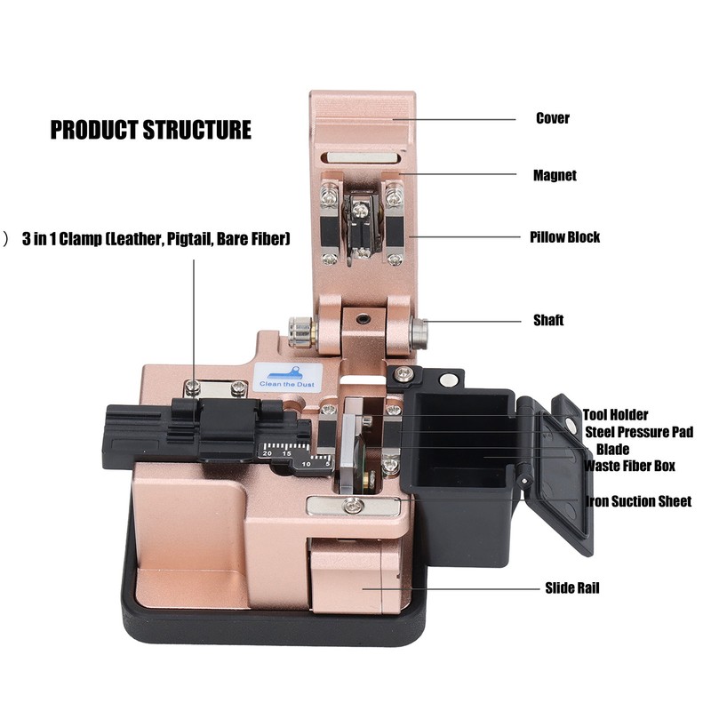 High Accuracy Fiber Cutter Automatic Return Optical Cable Cold Splicing