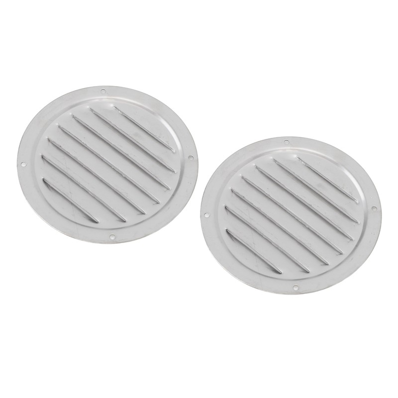 2PCS Round Louvered Air Vent Stainless Steel Marine Grade Rainproof