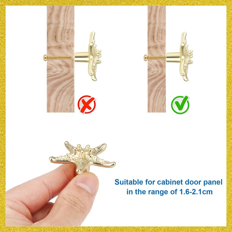 Brosay Starfish Knobs Coastal Cabinet Knob and Pulls Beach Cabinet