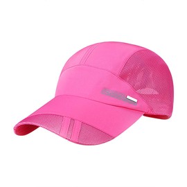 YSXY Mesh Baseball Cap Golf Tennis Cap Sun Hat Leisure UV Protection Cap Adjustable Breathable Summer Hat Sun Cap Quick Drying Hiking Hat for Men Women, Pink (pink-1)