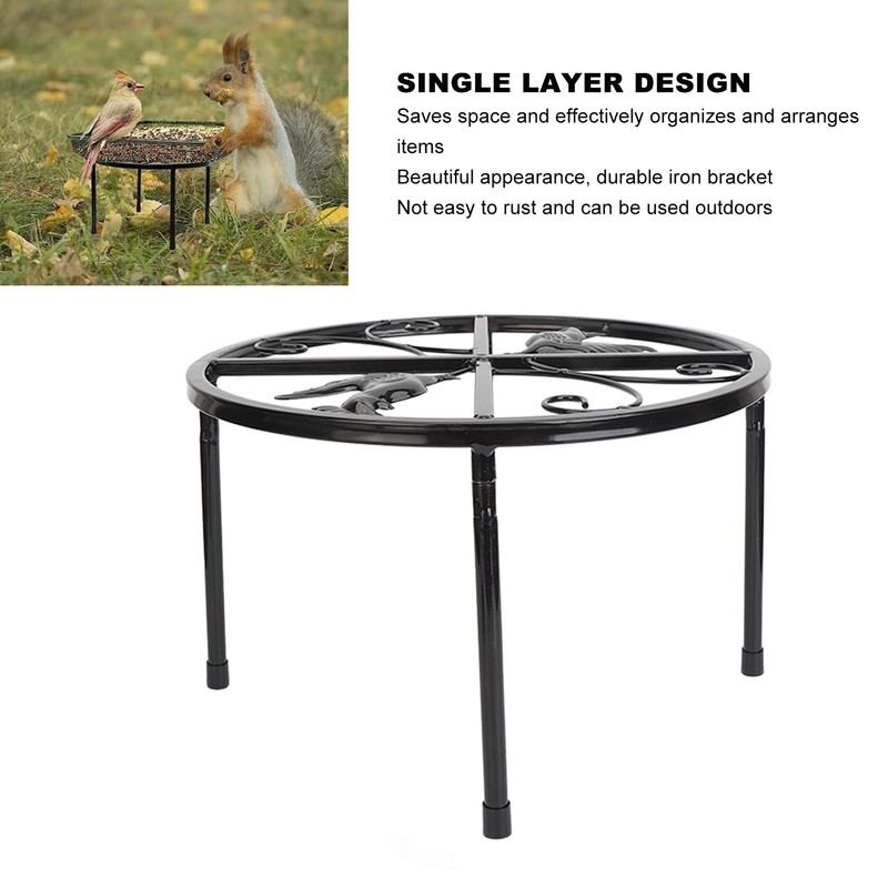 Chicken Feeder Metal Stand Indoor Outdoor Iron Flower Pot Holder