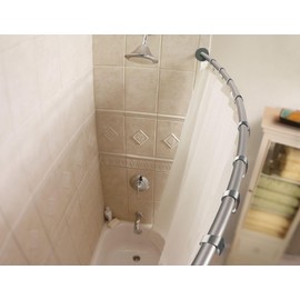 Moen CSR2145BN 5-Foot Curved Shower Rod, Brushed Nickel