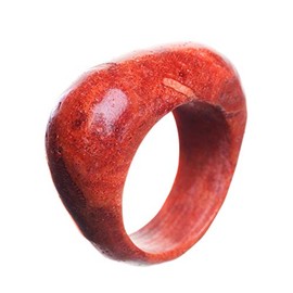 Ring made of coral foam coral red solid smooth coral ring finger ring, coral