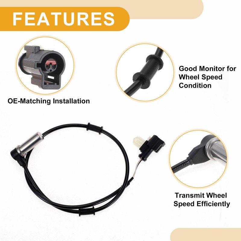 Partuto ABS Wheel Speed Sensor No.8U9Z2C191A Rear Left ABS Sensor