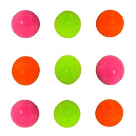 eMKay® Small Soft 70mm Tennis Balls (1 pack of 9 Soft Tennis Balls) | Perfect Foam Sponge Ball For Kids' Games - PINK, ORANGE AND GREEN