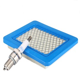 Moritale Air Filter Spark Plugs for Honda GCV135 GCV160 GX100 GC135 GC160 GCV190A Briggs & Stratton 399959 491588 491588S (Air Filter * F7TC Spark Plugs)