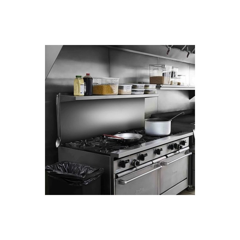 Rubbermaid Commercial contenedor Ahorra Espacio, Solo contenedor, Transparente