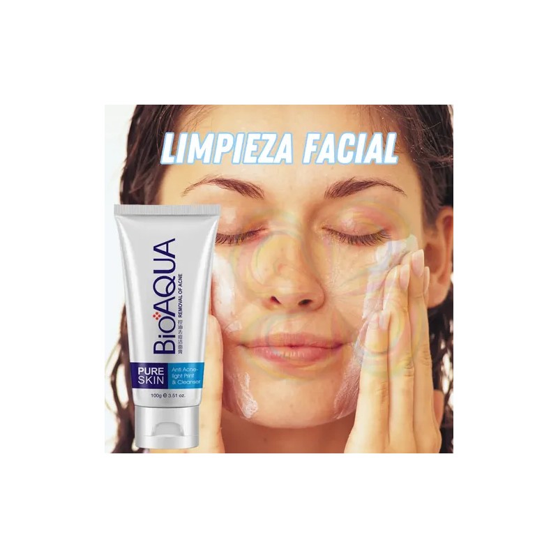 Crema Facial Pure Skin Limpiador De Acné Y Grasa 100gr