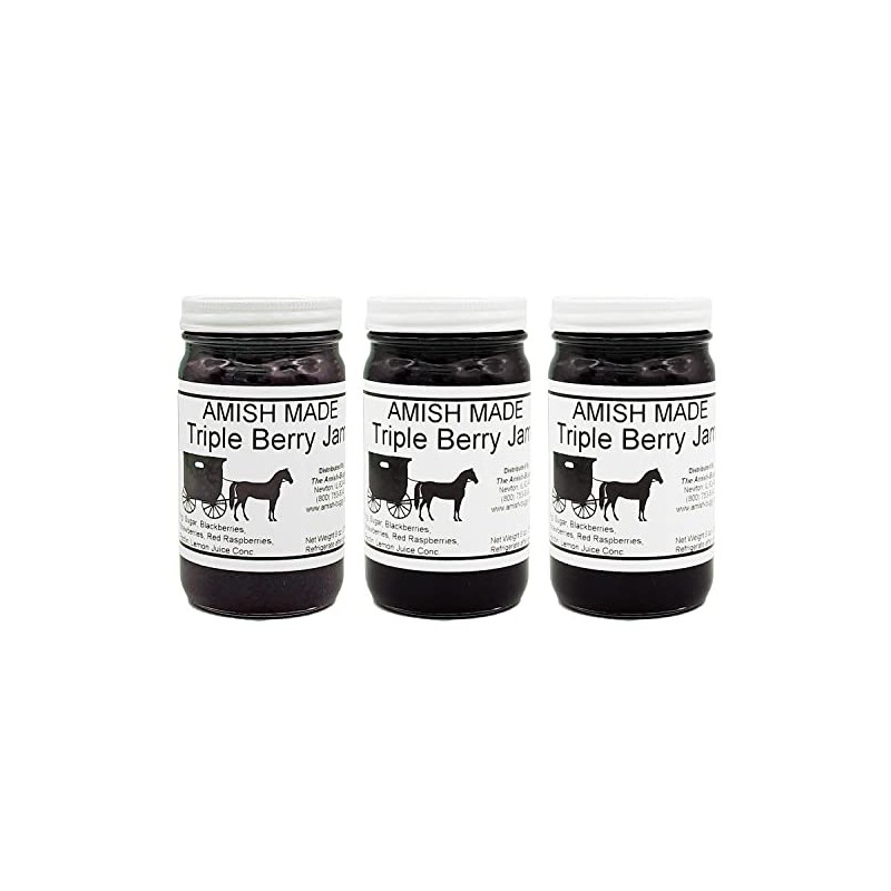 Amish Jam Triple Berry - 8 Oz Set of Three