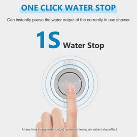 ARNONJABBOK Brass 3-way G1/2 Shower Diverter，with Push to Stop Water