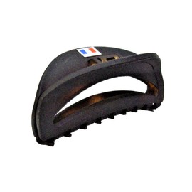 Clip French Vance Half Moon Shape Hollow Out Matte Color 7.5cm (Brown)