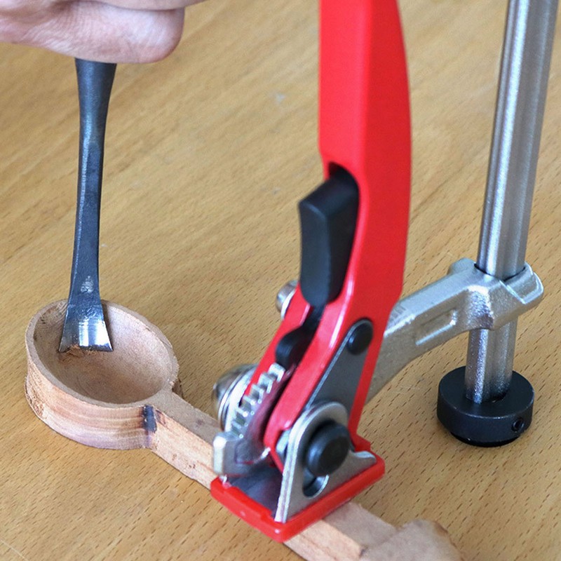 Ratcheting Table Clamp Quick Release Bar Fixture 160x60mm Guide Rail