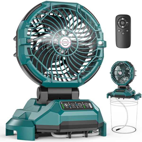 PANERGY Portable Misting Fan for Outdoors-30000mAh Rechargeable Battery, 4-Speed Fan,4