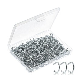 Mr. Pen- Galvanized Hog Rings, 1/2", 360 Pcs, Hog Rings Upholstery, Hog Rings for Furniture Upholstery, Auto Upholstery, Meat & Sausage Casings, Fencing, Animal Pet Cages, Shock Cords