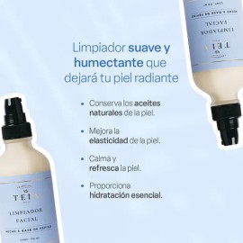 TEIA COSMETICOS Leche desmaquillante humectante bifásica con jojoba, argán y almendras. 110 ml