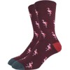 Good Luck Sock Men's Flamingo Socks, Adult, Shoe Size 7-12