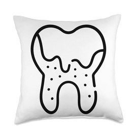 Tartar Plaque Calculus Tooth Dental Specialist Dentist Throw Pillow