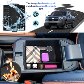 SHAOHAO para Ford Maverick 2023 2024 2025 Organizador de consola central, apto para 2022 2023 2024 2025 Ford Maverick Accesorios XL/XLT/Lariat 2022-2025 Maverick Pickup Truck Organizador de inserción