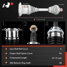 A-Premium CV Axle Shaft Assembly Compatible with Toyota RAV4 2001-2005, Highlander 2001-2004 & Lexus RX300 2001-2003, 2.0L 2.4L 3.0L, AWD, Replace# 4233042031, 4233042041